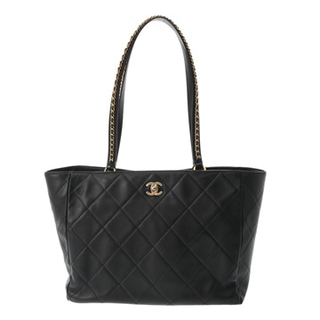 シャネル マトラッセ ブラック AS3537 カーフスキン レディース バッグ 【中古】【bag】