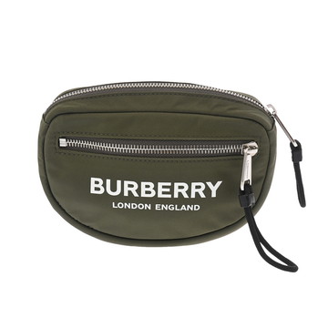 バーバリー ロゴプリント ウエストポーチ カーキ 8014524 ナイロン/レザー ユニセックス バッグ 【中古】【bag】