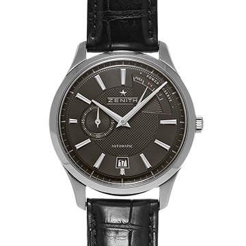 ゼニス キャプテン パワーリザーブ 03.2120.685/22.C493 ブラック メンズ 時計 【中古】【wristwatch】