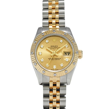 ロレックス レディ デイトジャスト 26 179313G シャンパン/ダイヤモンド レディース 時計 【中古】【wristwatch】