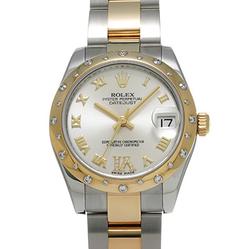 ロレックス デイトジャスト 178343 シルバー/VI ダイヤモンド ユニセックス 時計 【中古】【wristwatch】