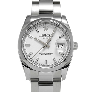 ロレックス オイスターパーペチュアル デイト 115200 ホワイト メンズ 時計 【中古】【wristwatch】