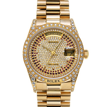 ロレックス デイデイト 18138 シャンパン/ダイヤモンド メンズ 時計 【中古】【wristwatch】