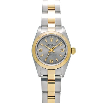 ロレックス オイスターパーペチュアル 76183 グレー レディース 時計 【中古】【wristwatch】