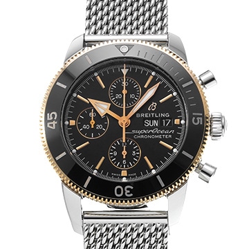 ブライトリング スーパーオーシャン ヘリテージ クロノグラフ 44 U13313121B1A1 ブラック メンズ 時計 【中古】【wristwatch】
