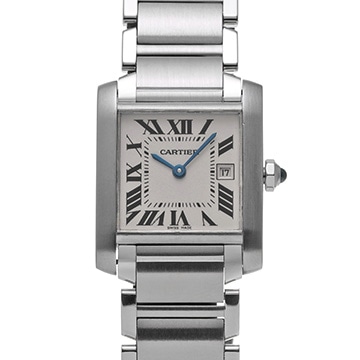 カルティエ タンク フランセーズ MM W51011Q3 シルバー ユニセックス 時計 【中古】【wristwatch】