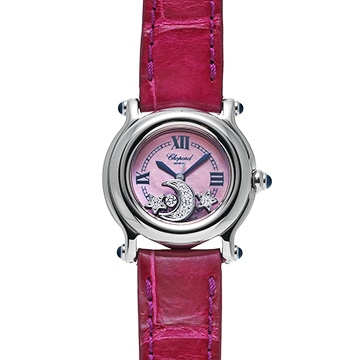 ショパール ハッピースポーツ 27/8245-23 ピンクシェル/ダイヤモンド レディース 時計 【中古】【wristwatch】