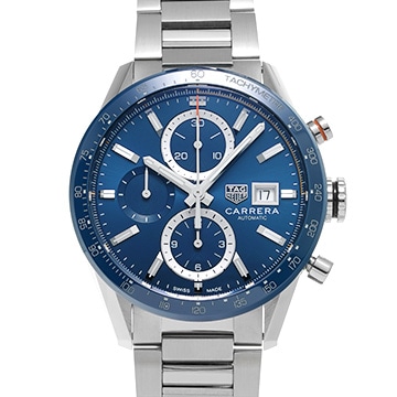 タグ ホイヤー カレラ キャリバー16 クロノグラフ CBM2112.BA0651 ブルー メンズ 時計 【中古】【wristwatch】