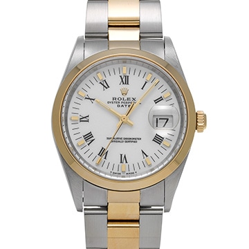 ロレックス オイスターパーペチュアル デイト 15203 ホワイト メンズ 時計 【中古】【wristwatch】