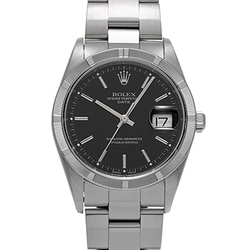 ロレックス オイスターパーペチュアル デイト 15210 ブラック メンズ 時計 【中古】【wristwatch】