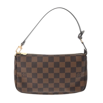 ルイ ヴィトン ダミエ ポシェットアクセソワール ブラウン N51985 ダミエキャンバス レディース 【中古】【bag】