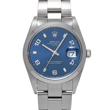 ロレックス オイスターパーペチュアル デイト 15200 ブルー メンズ 時計 【中古】【wristwatch】