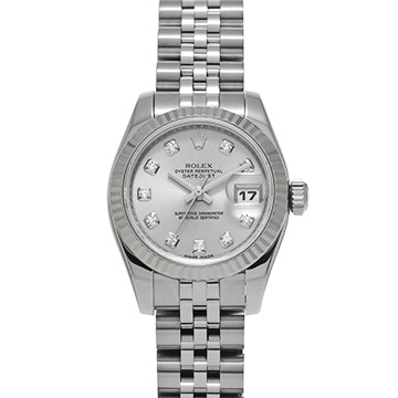 ロレックス デイトジャスト 179174G シルバー/ダイヤモンド レディース 時計 【中古】【wristwatch】