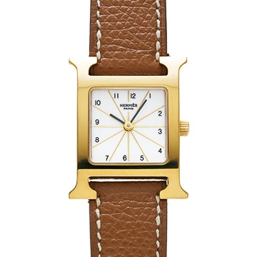 エルメス Hウォッチ HH1.201.130/HGO ホワイト レディース 時計 【中古】【wristwatch】