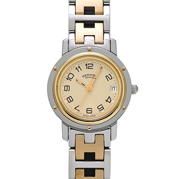エルメス クリッパー CL4.220 アイボリー レディース 時計 【中古】【wristwatch】