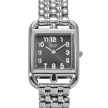 エルメス ケープコッド  CC1.210 グレー レディース 時計 【中古】【wristwatch】