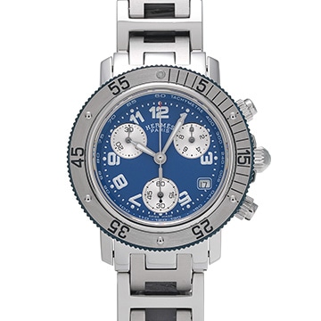 エルメス クリッパー ダイバー クロノグラフ CL2.317.631/3841 ブルー/シルバー ユニセックス 時計 【中古】【wristwatch】