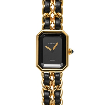 シャネル プルミエール M H0001 ブラック レディース 時計 【中古】【wristwatch】