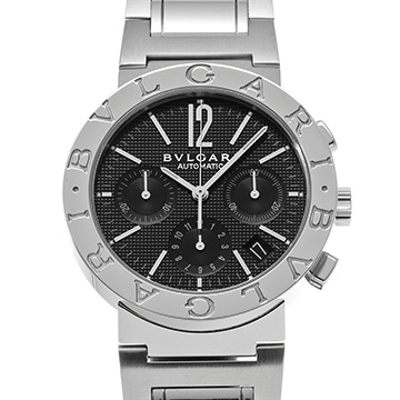 ブルガリ ブルガリブルガリ クロノグラフ BB38SSCH ブラック メンズ 時計 【中古】【wristwatch】