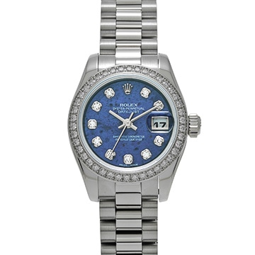 ロレックス デイトジャスト 179136G ソーダライト/ダイヤモンド レディース 時計 【中古】【wristwatch】