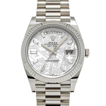 ロレックス デイデイト 40 228239A メテオライト/ダイヤモンド メンズ 時計 【中古】【wristwatch】