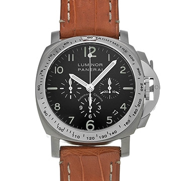 パネライ ルミノール クロノ エル・プリメロ PAM00074 ブラック メンズ 時計 【中古】【wristwatch】