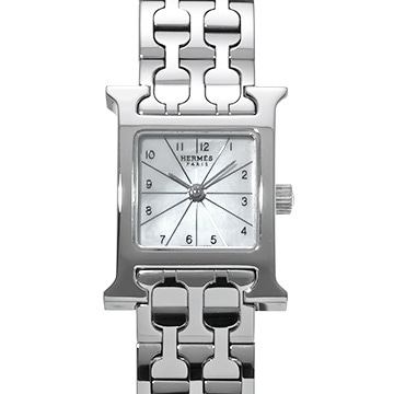 エルメス Hウォッチ ミニ HH1.110 ホワイトシェル レディース 時計 【中古】【wristwatch】