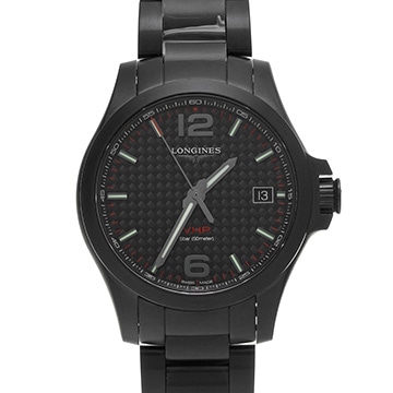 ロンジン コンクエスト V.H.P L3.716.2.66.6 ブラック メンズ 時計 【中古】【wristwatch】