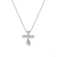 ティファニー ドッツクロス ネックレス シルバー K18ホワイトゴールド WG メンズ ジュエリー 【中古】【jewelry】
