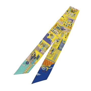 エルメス ツイリー LA MAISON DES CARRES マルチカラー シルク100％ レディース 【中古】【other】