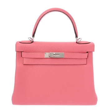 エルメス ケリー 28 内縫い ローズアザレ トゴ レディース バッグ 【中古】【bag】