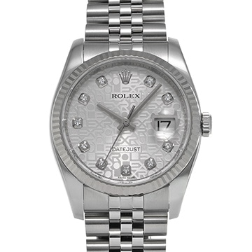 ロレックス デイトジャスト 116234G シルバーコンピュータ/ダイヤモンド メンズ 時計 【中古】【wristwatch】