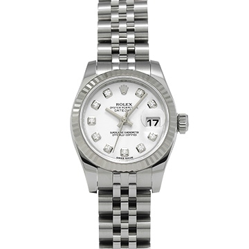 ロレックス レディ デイトジャスト 26 179174G ホワイト/ダイヤモンド レディース 時計 【中古】【wristwatch】