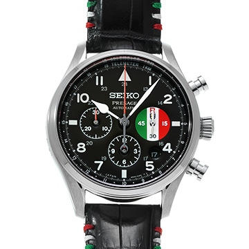 セイコー プレザージュ スタジオジブリ 紅の豚コラボ SARK017 ブラック メンズ 時計 【中古】【wristwatch】