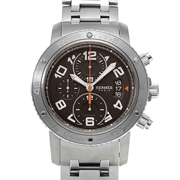 エルメス クリッパー ダイバー クロノグラフ CP2.941 グレー メンズ 時計 【中古】【wristwatch】