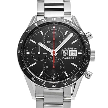 タグ ホイヤー カレラ キャリバー16 クロノグラフ CV201AK.BA0727 ブラック メンズ 時計 【中古】【wristwatch】