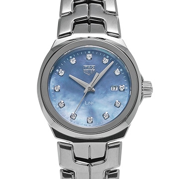 タグ ホイヤー リンク クォーツ WBC1313.BA0600 ブルーシェル/ダイヤモンド レディース 時計 【中古】【wristwatch】