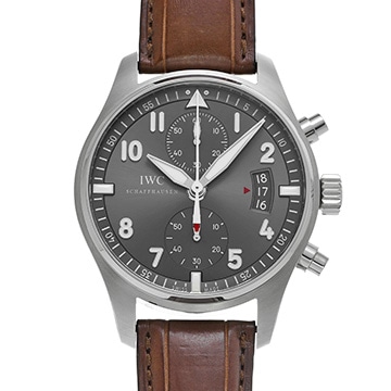 IWC パイロットウォッチ スピットファイア クロノグラフ IW387802 スレート メンズ 時計 【中古】【wristwatch】