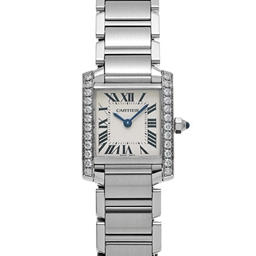 カルティエ タンク フランセーズ SM W4TA0008 シルバー レディース 時計 【中古】【wristwatch】