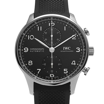 IWC ポルトギーゼ クロノグラフ IW371609 ブラック メンズ 時計 【中古】【wristwatch】