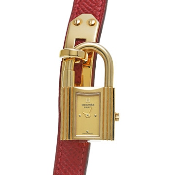 エルメス ケリーウォッチ KE1.210 シャンパン レディース 時計 【中古】【wristwatch】