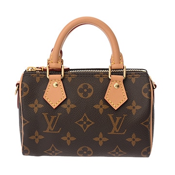 ルイ ヴィトン モノグラム ナノ スピーディ ブラウン M81085 モノグラムキャンバス レディース バッグ 【中古】【bag】