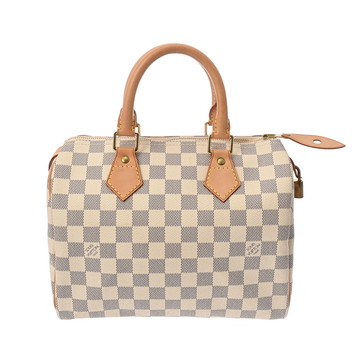 ルイ ヴィトン ダミエアズール スピーディ 25 ホワイト N41534 ダミエキャンバス レディース バッグ 【中古】【bag】