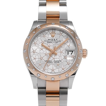 ロレックス デイトジャスト 31 278341RBR シルバー フローラルモチーフ/ダイヤモンド ユニセックス 時計 【中古】【wristwatch】
