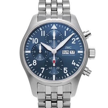 IWC パイロットウォッチ クロノグラフ 41 IW388102 ブルー メンズ 時計 【中古】【wristwatch】