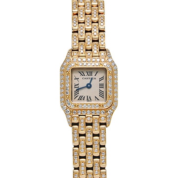 カルティエ パンテール ミニ WF3141FF アイボリー レディース 時計 【中古】【wristwatch】
