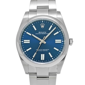 ロレックス オイスターパーペチュアル 41 124300 ブライトブルー メンズ 時計 【中古】【wristwatch】