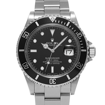 ロレックス サブマリーナ デイト 16610 ブラック メンズ 時計 【中古】【wristwatch】