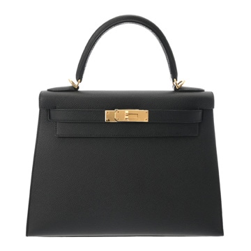 エルメス ケリー 28 外縫い 2WAY ブラック ヴォーエプソン レディース バッグ 【中古】【bag】