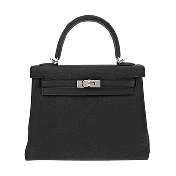 エルメス ケリー 25 内縫い 2WAY   ブラック トゴ レディース バッグ 【中古】【bag】